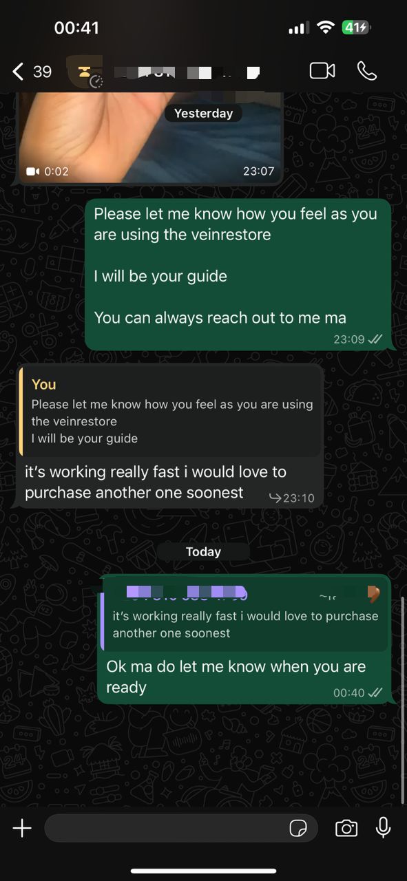 Customer testimonial